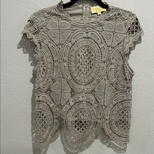 Gray Lace Blouse